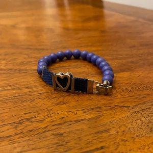 KEEP Collective blue bracelet with heart charm